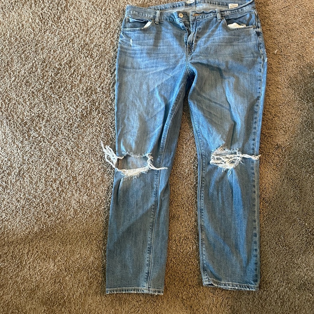 Distressed Blue boyfriend Women's Jeans old navy 12